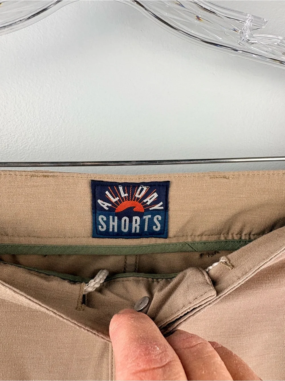 Faherty All Day Shorts 7” in Khaki Quick Dry Stretch Lightweight Drawstring 40